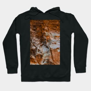 Brown white abstract surface from a scratched stonewall 1 Hoodie